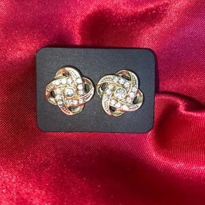 Brand New Beautiful Infinity Loop Stud Earrings
